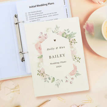 Personalised Ring Bound Wedding Planner – Floral Design, 2 of 12