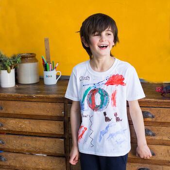 Personalised Children's Dinosaur T Shirt Activity Kit, 6 of 11