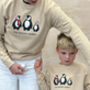 Personalised Family Christmas Penguin Jumper, thumbnail 1 of 7