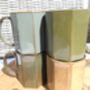 Set Of Four Assorted Reactive Glaze Hexi Mugs In Earth Tones, thumbnail 12 of 12