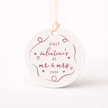 First Valentines As Mr And Mrs Bottle Tag Gift, 5 of 7