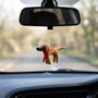 Handmade Felt Jasper The Dog Hanging Decoration, thumbnail 1 of 3