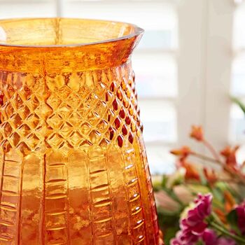 Orange Recycled Glass Vase, 3 of 5