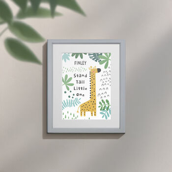 Personalised Giraffe Children’s Nursery Framed Print, 7 of 9