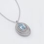 Blue Topaz 925 Sterling Silver Statement Necklace, thumbnail 1 of 3