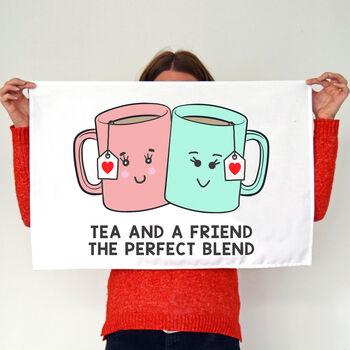 'Tea And A Friend' Friendship Tea Towel, 3 of 3
