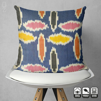 Handwoven Multicoloured Ikat Cushion Cover, 3 of 9