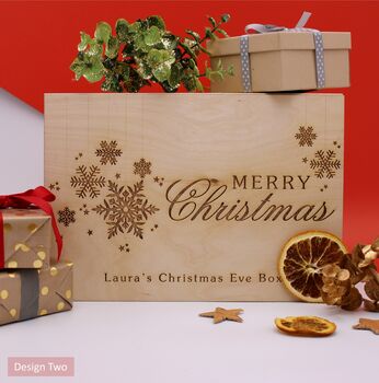 Personalised Christmas Eve Wooden Box, 2 of 6