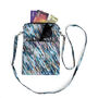 Silk Zipped Crossbody Bag Vibrant Abstract, thumbnail 1 of 3