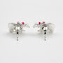 Cosy Polar Bear Silver Stud Earrings, thumbnail 4 of 7