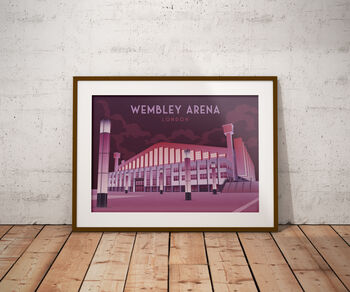 Wembley Arena London Travel Poster Art Print, 6 of 8