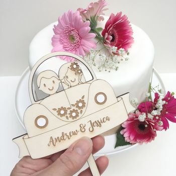 Personalised Car Wedding Cake Topper, 5 of 6