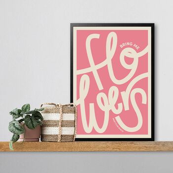 Flowers Typography Poster Print, 7 of 7