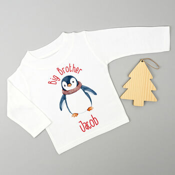 Personalised Christmas Matching Sibling Set Penguin, 3 of 4