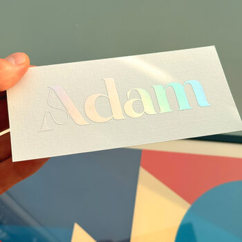 Custom Wedding Place Card Name Vinyl Sticker, 10 of 12