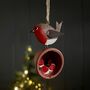 Robins Nesting Hanging Christmas Decoration, thumbnail 1 of 2