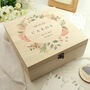 Personalised Floral Watercolour Wooden Keepsake Box, thumbnail 4 of 8