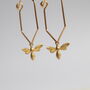 Hexagon Bee Hoop Earrings, thumbnail 3 of 6