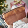 Personalised Initials Leather Wash Bag, thumbnail 1 of 12
