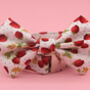 White Strawberry Dog Bow Tie, thumbnail 2 of 10