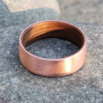 European Walnut And Copper Ring, 3 of 8
