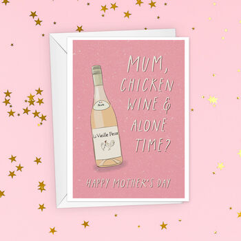 Chicken Wine Mother's Day Card, 3 of 4