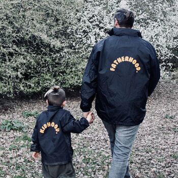 'Fatherhood' Adults Windbreaker Jacket, 3 of 4