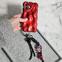 Crimson Red Bubble Phone Case And Personalised Bead Charm, thumbnail 8 of 12