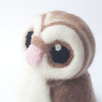 Barn Owl Needle Felted Ornament, 5 of 10