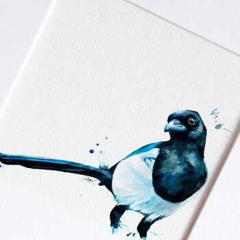 Inky Magpie Illustration Print, 3 of 12