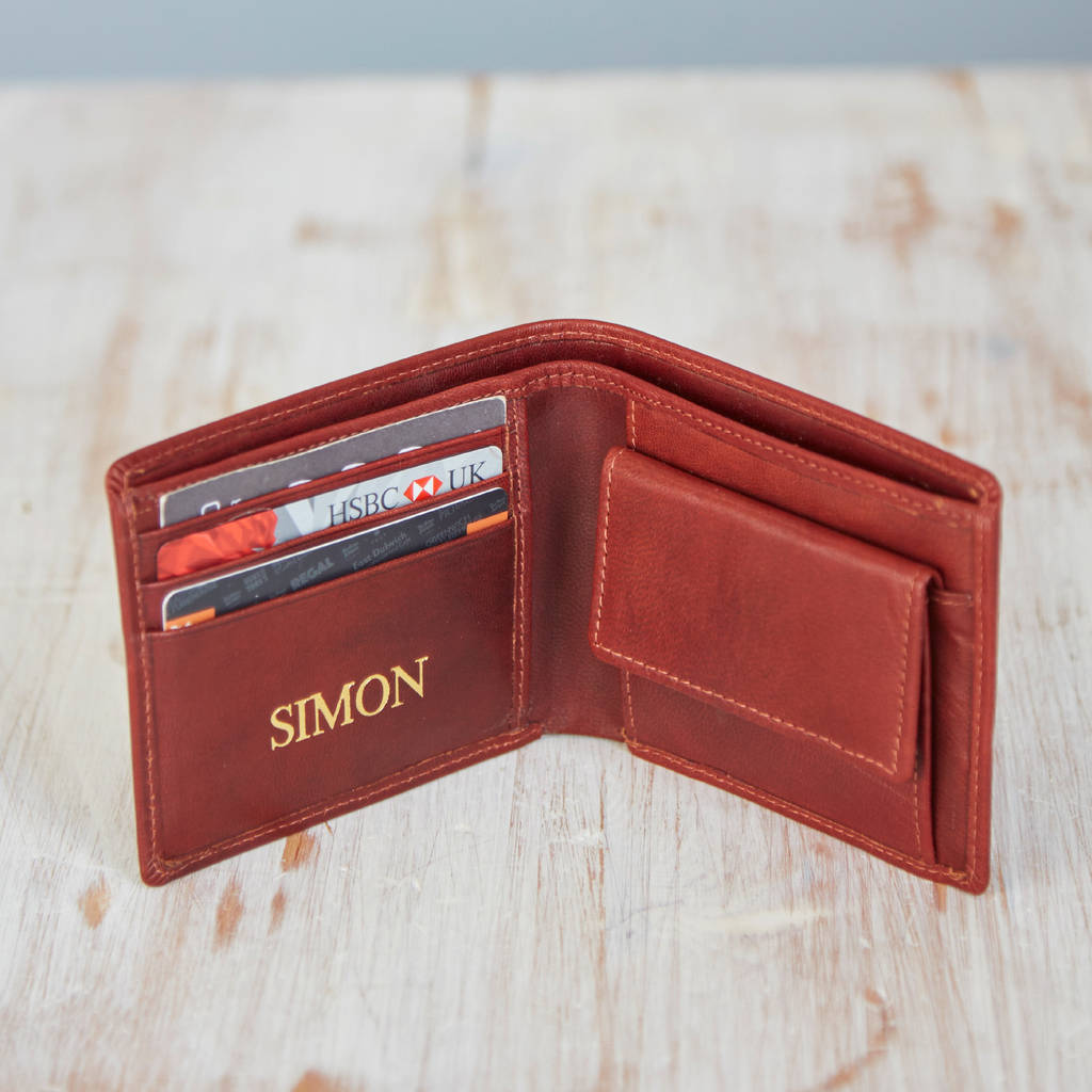 Personalised Handmade Brown Leather Wallet By Paper High