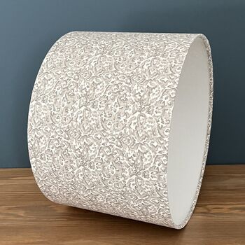 Swinley Natural Damask Patterned Drum Lampshades, 7 of 9