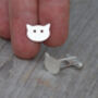 Sterling Silver Cat Cufflinks, thumbnail 2 of 3