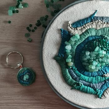 Semi Precious Geode Embroidery Kit, 6 of 7