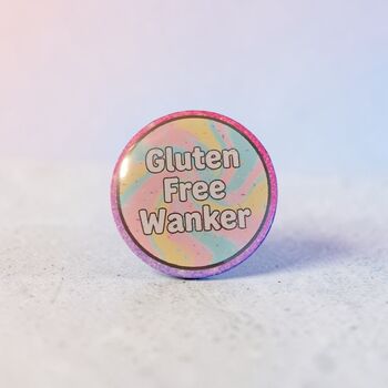 Funny Gluten Free Wanker Wrapping Paper And Badge Set, 5 of 7