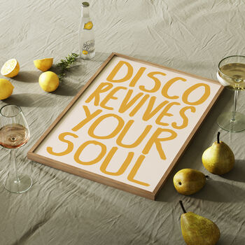 Disco Revives Your Soul Music Wall Art Print, 5 of 9