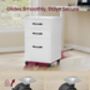 Three Drawer Rolling Filing Cabinet With Wheels, thumbnail 6 of 8