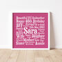 Birthday Personalised 40th Word Art Gift, thumbnail 1 of 4