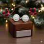 Personalised Football Leather Cufflinks, thumbnail 5 of 5