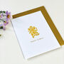 Diwali Card With Ganesha Design In Gold, thumbnail 1 of 7