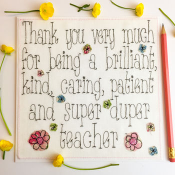 Super Duper Teacher Embroidered Card, 3 of 3