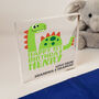 Personalised Dinosaur Birthday Acrylic Block, thumbnail 1 of 6