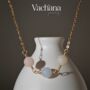 Natural Round Pastel Morganite Gems Pendant Necklace, thumbnail 2 of 6
