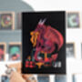 Dragon Gift Box Christmas Card, thumbnail 1 of 5
