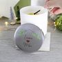 Couple Mistletoe Christmas Scented Candle With Lid, thumbnail 2 of 9