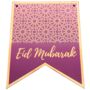 Eid Mubarak Banner Purple And Gold, thumbnail 2 of 2