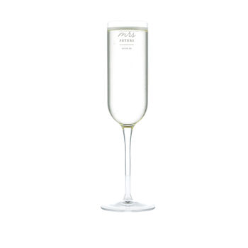 Personalised Mr And Mrs Champagne Flute Set Of Two, 5 of 10