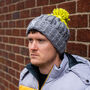 Mens Personalised Initial Knitted Bobble Hat, thumbnail 2 of 11
