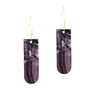 Big Purple Marble Inverted Drop Statement Earrings, thumbnail 1 of 2