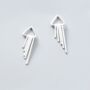 Sterling Silver Triangle Dangle Stud Earrings, thumbnail 1 of 4